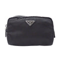 Prada Pouch Nylon Black Makeup Case Simple Daily