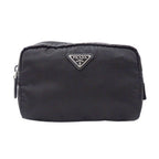 Prada Pouch Nylon Black Makeup Case Simple Daily