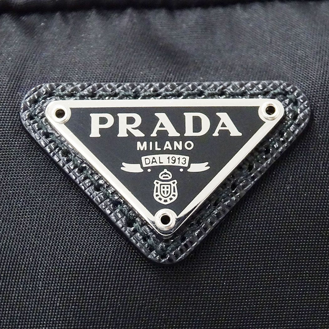 Prada Pouch Nylon Black Makeup Case Simple Daily — view 7