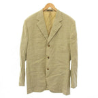 Hermes Tailored Jacket Linen Single Unlined 52 Beige TK