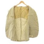 Hermes Tailored Jacket Linen Single Unlined 52 Beige TK — view 7