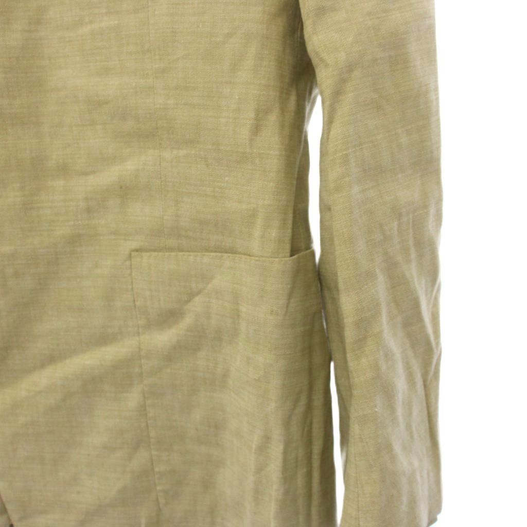 Hermes Tailored Jacket Linen Single Unlined 52 Beige TK — view 5