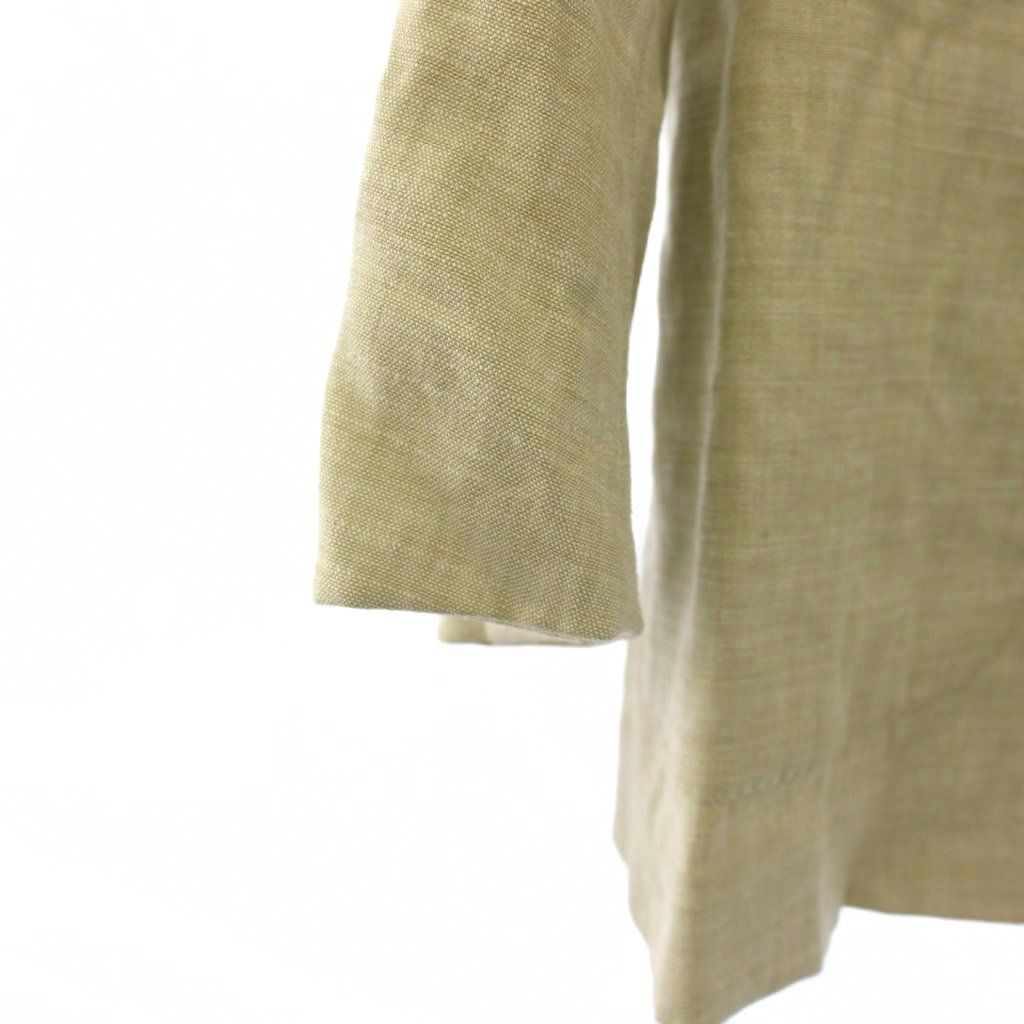 Hermes Tailored Jacket Linen Single Unlined 52 Beige TK — view 4