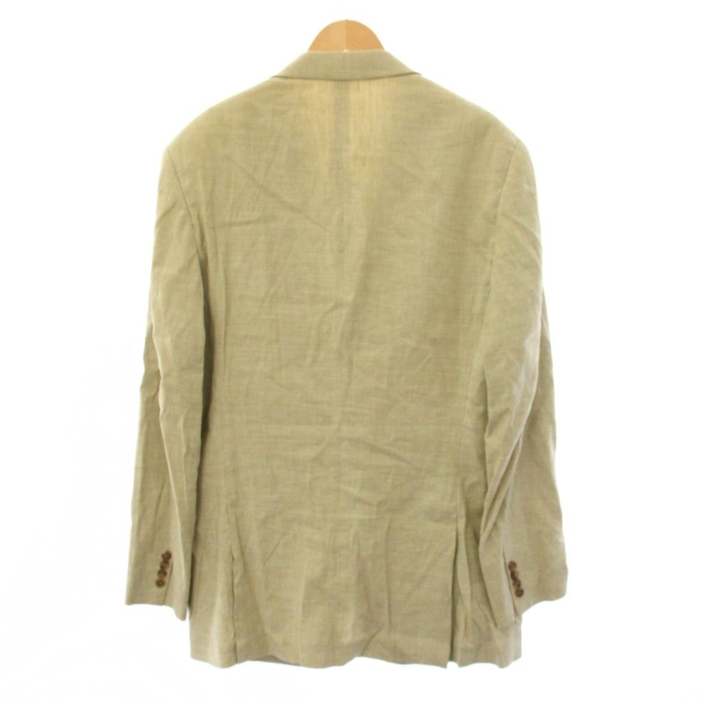 Hermes Tailored Jacket Linen Single Unlined 52 Beige TK — view 2