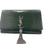 Saint Laurent Shoulder Bag Kate Fringe Croco — view 2
