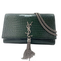 Saint Laurent Shoulder Bag Kate Fringe Croco