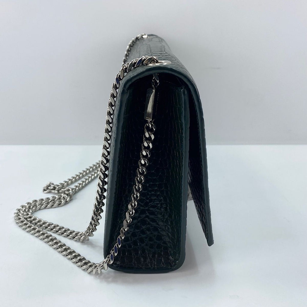 Saint Laurent Shoulder Bag Kate Fringe Croco — view 6