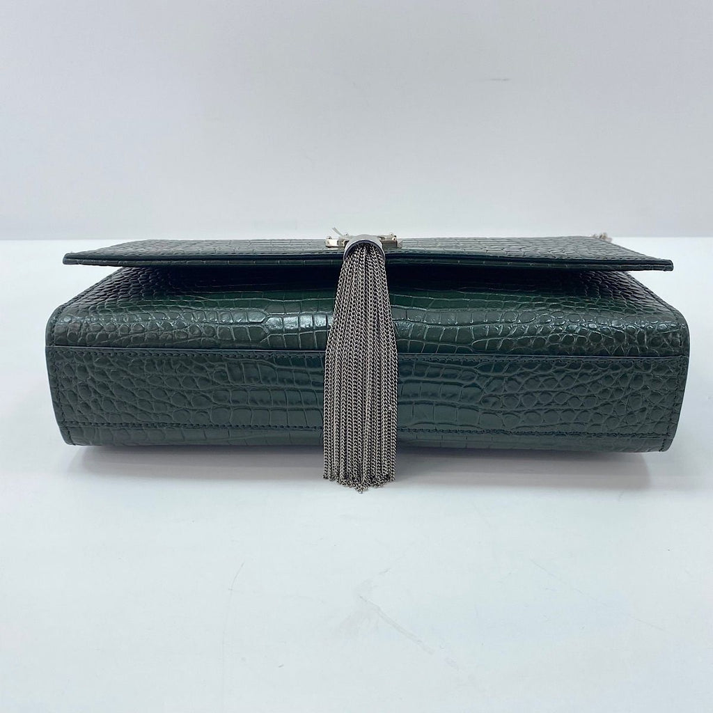 Saint Laurent Shoulder Bag Kate Fringe Croco — view 7