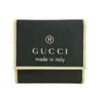 Gucci Trifold Wallet Black White Compact Logo