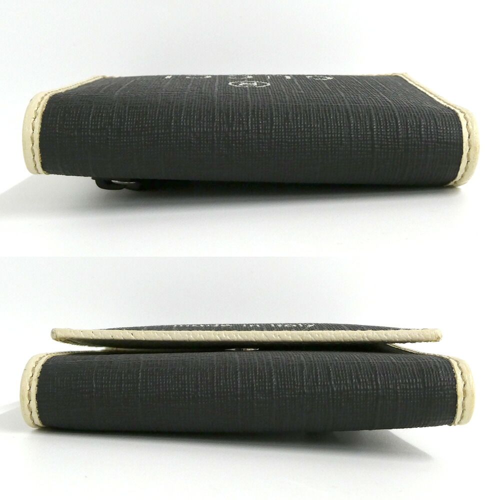 Gucci Trifold Wallet Black White Compact Logo — view 3
