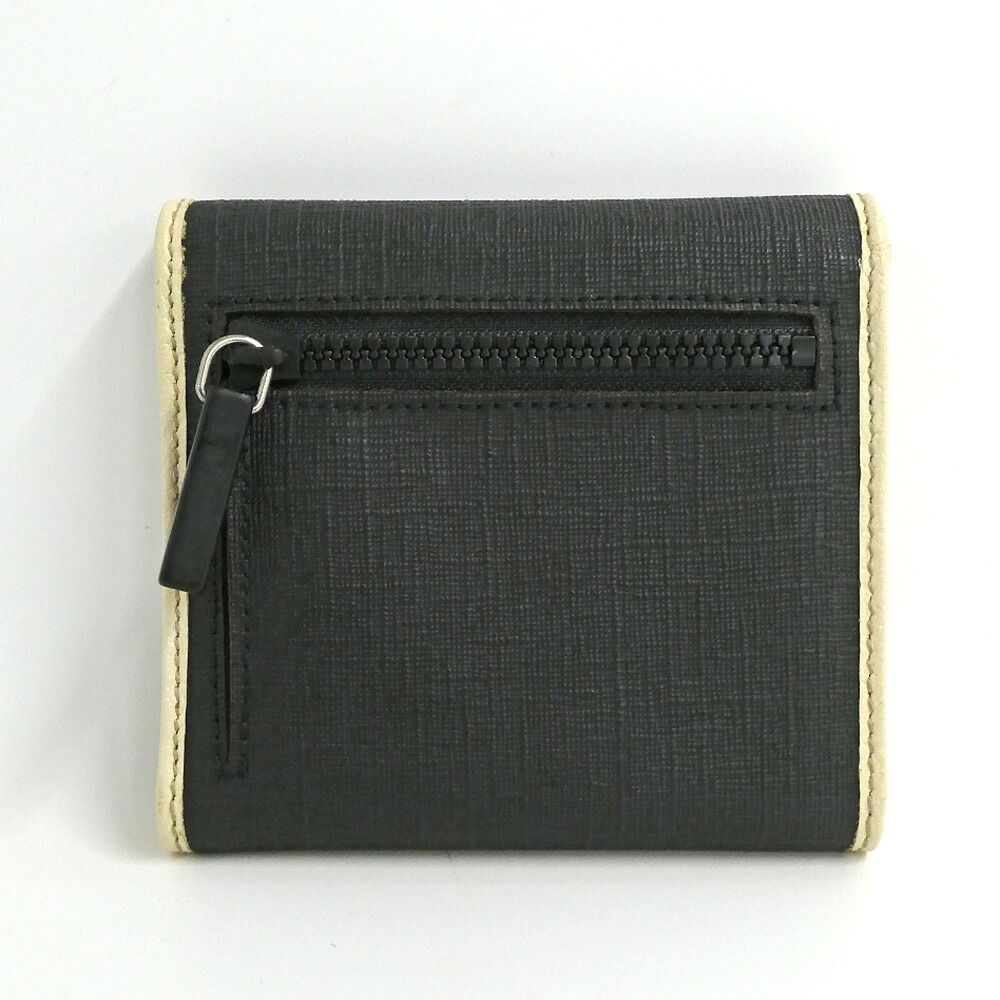 Gucci Trifold Wallet Black White Compact Logo — view 2