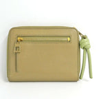 Loewe Knot Compact Zip Wallet Leather Beige Lime Green — view 2
