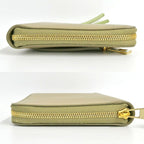 Loewe Knot Compact Zip Wallet Leather Beige Lime Green — view 4