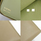 Loewe Knot Compact Zip Wallet Leather Beige Lime Green — view 8