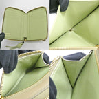 Loewe Knot Compact Zip Wallet Leather Beige Lime Green — view 5