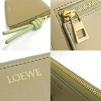 Loewe Knot Compact Zip Wallet Leather Beige Lime Green — view 6