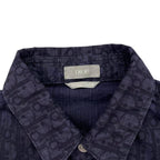 Dior Homme Short Sleeve Shirt Oblique 38 Cotton Logo Navy — view 7