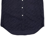 Dior Homme Short Sleeve Shirt Oblique 38 Cotton Logo Navy — view 4