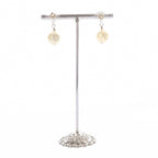 Chanel CC Logo Pearl Earrings for Both Ears Gold — view 3