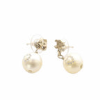 Chanel CC Logo Pearl Earrings for Both Ears Gold — view 6
