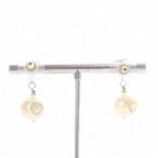 Chanel CC Logo Pearl Earrings for Both Ears Gold — view 4