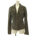 Chanel Denim Jacket Double Zip Cotton 38 Dark Gray HS