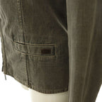 Chanel Denim Jacket Double Zip Cotton 38 Dark Gray HS — view 6