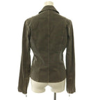 Chanel Denim Jacket Double Zip Cotton 38 Dark Gray HS — view 2