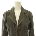 Chanel Denim Jacket Double Zip Cotton 38 Dark Gray HS — view 5