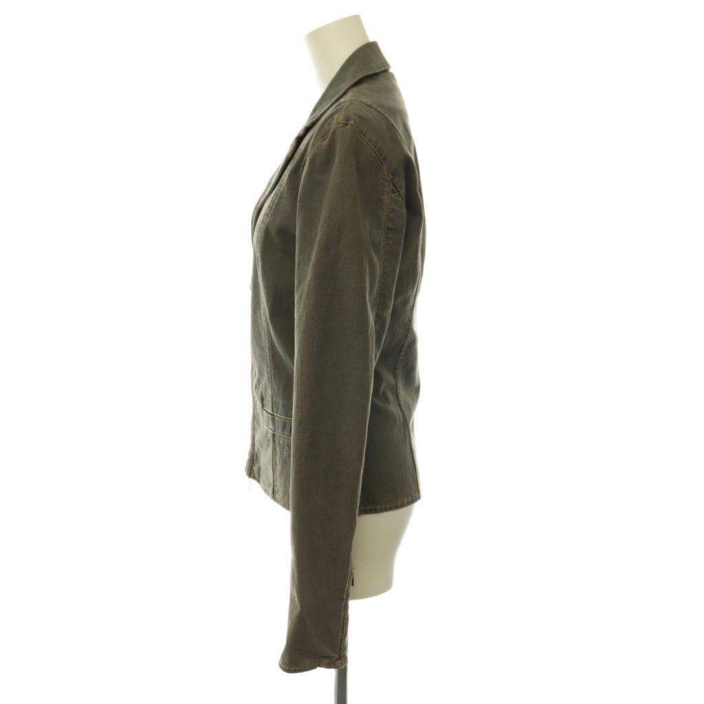 Chanel Denim Jacket Double Zip Cotton 38 Dark Gray HS — view 3