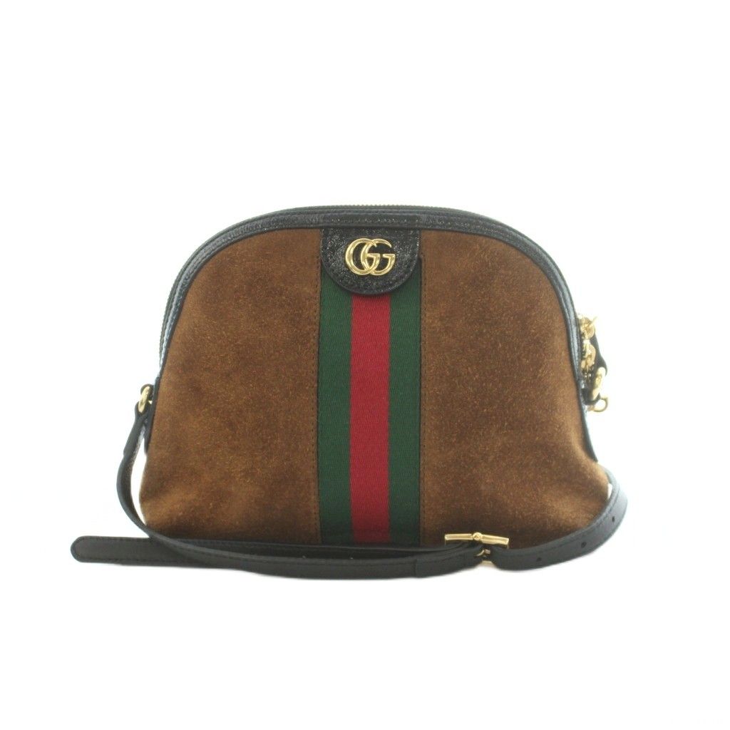 Gucci Ophidia Shoulder Bag Suede Leather Brown OH
