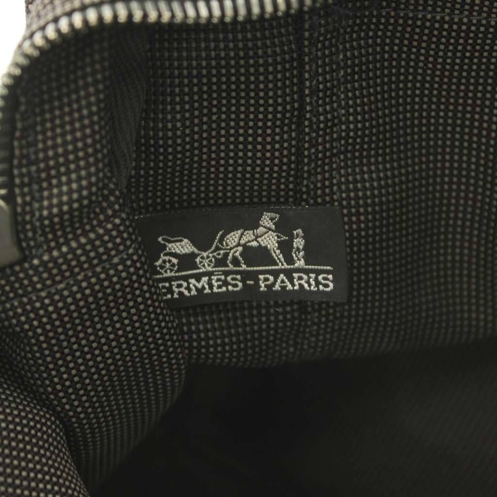 Hermes Her Line MM Tote Canvas Dark Gray — view 7