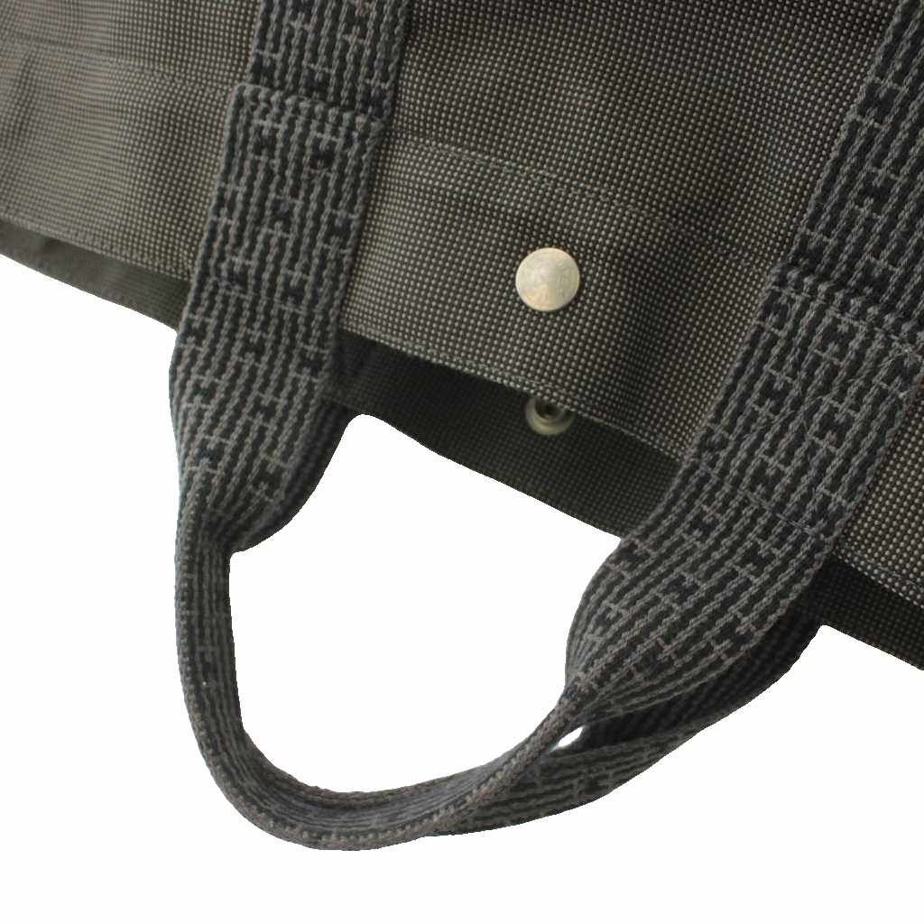 Hermes Her Line MM Tote Canvas Dark Gray — view 5