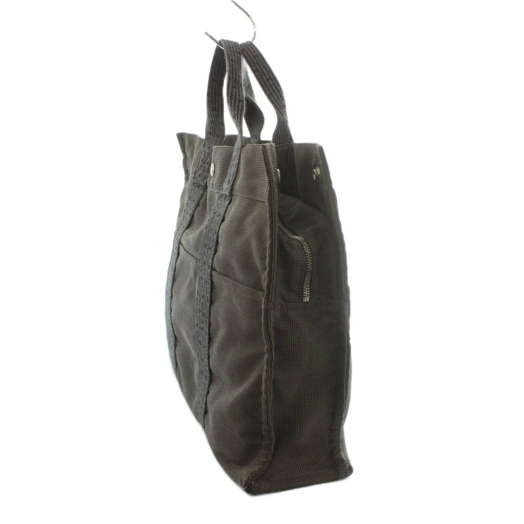 Hermes Her Line MM Tote Canvas Dark Gray — view 3