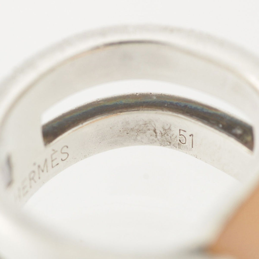 Hermes Medley Moonstone Diamond Ring 925 Sterling Silver — view 8