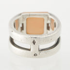 Hermes Medley Moonstone Diamond Ring 925 Sterling Silver — view 4