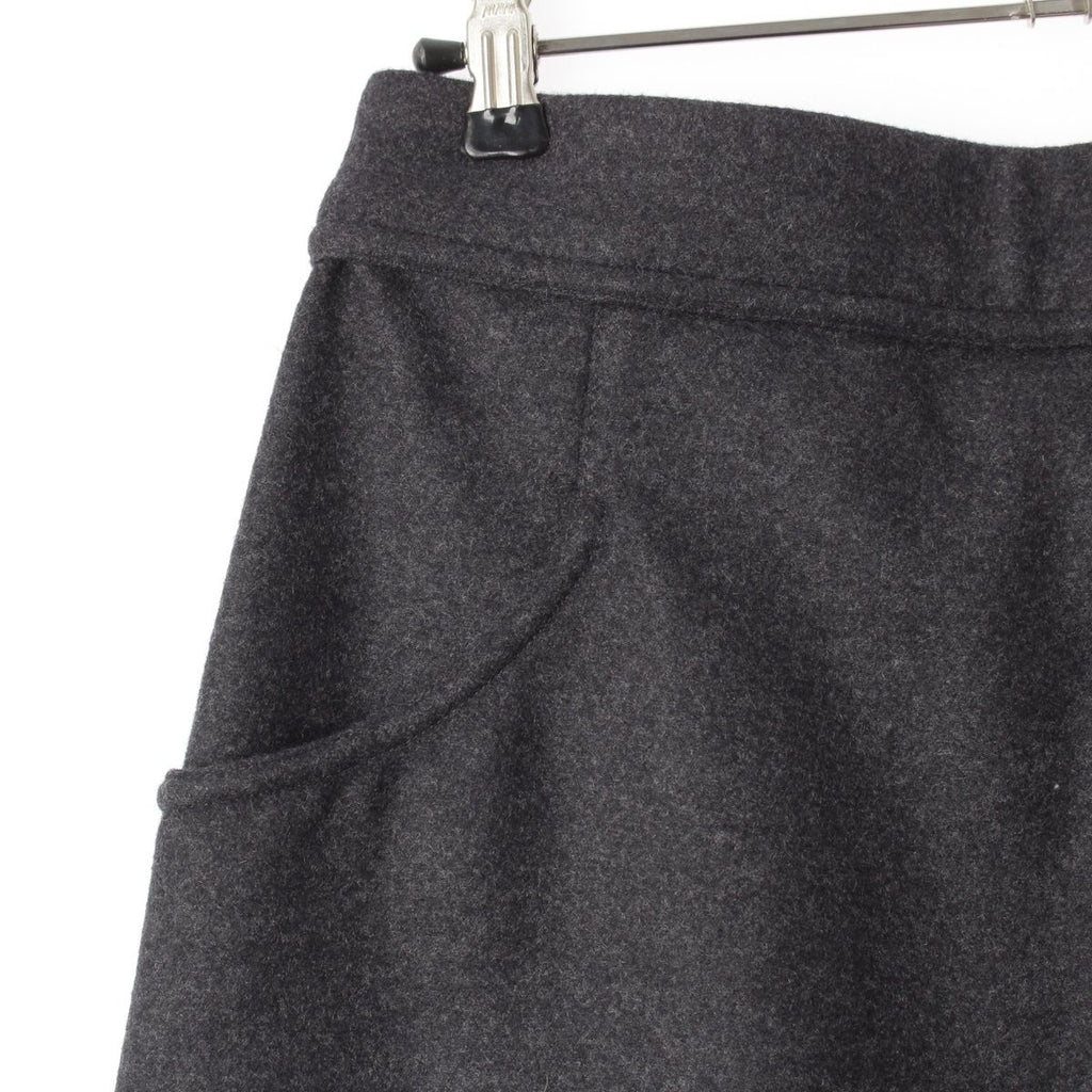 Chanel Wool CC Logo Alpaca Skirt Gray 34 — view 3
