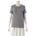 Chanel Cotton Lion Button Tweed Short Sleeve T-Shirt Gray 38
