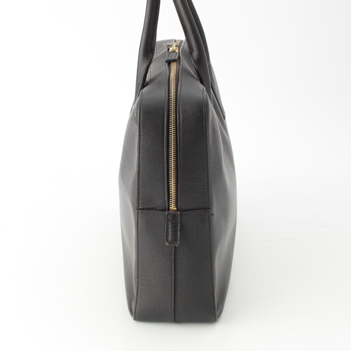 Saint Laurent Classic Museum Flat Leather Briefcase Black — view 3