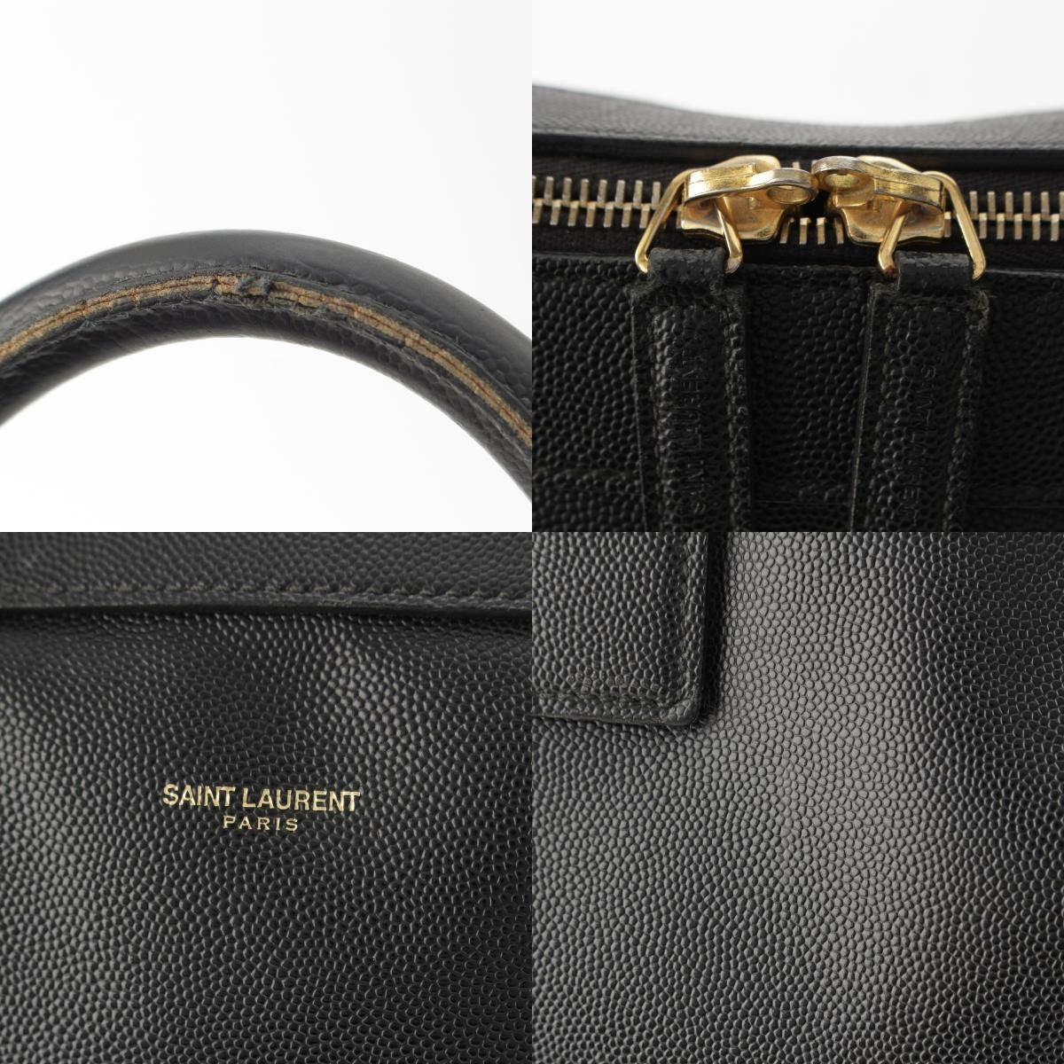 Saint Laurent Classic Museum Flat Leather Briefcase Black — view 8