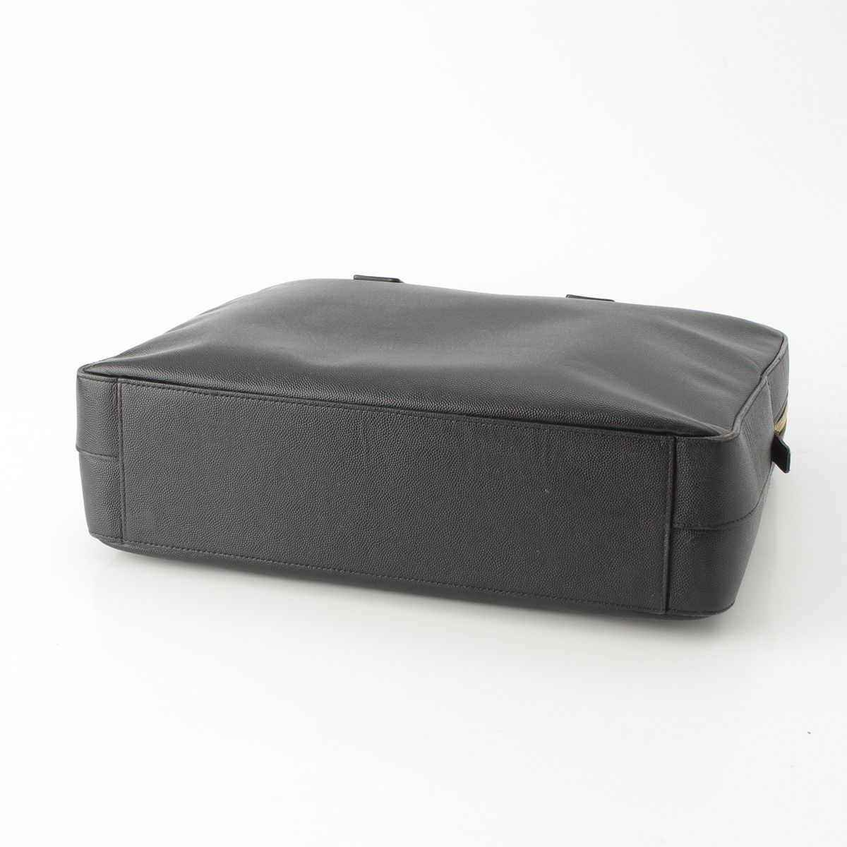 Saint Laurent Classic Museum Flat Leather Briefcase Black — view 5