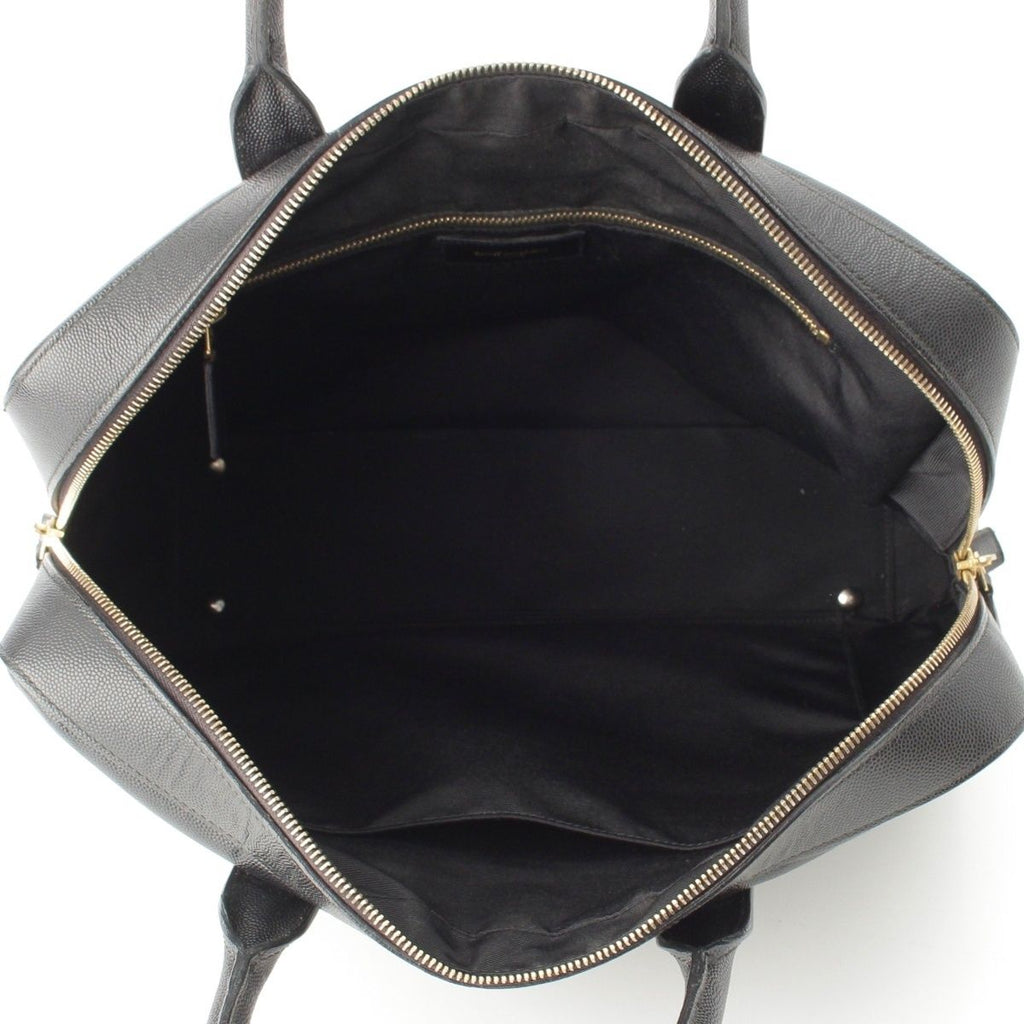 Saint Laurent Classic Museum Flat Leather Briefcase Black — view 6