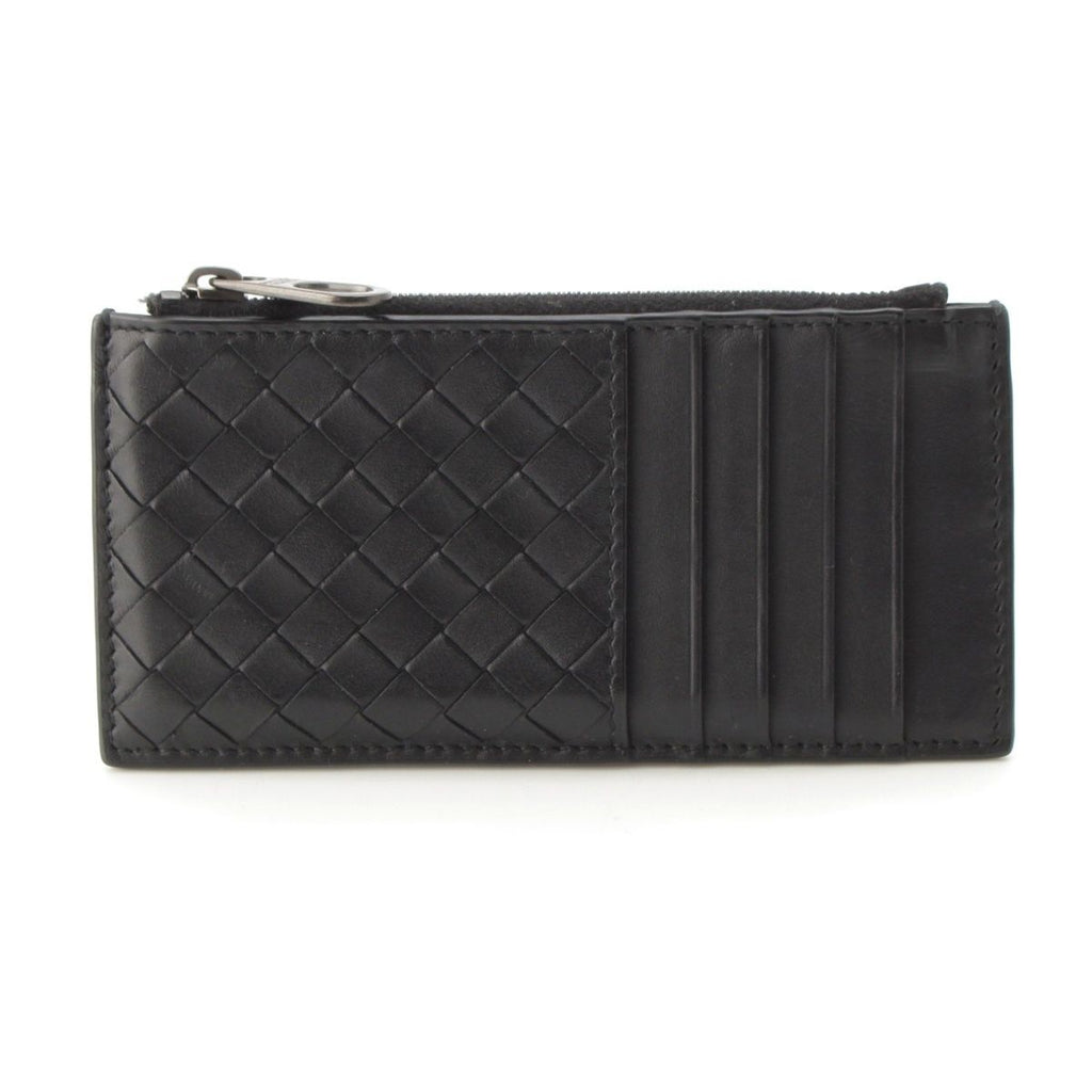 Bottega Veneta Leather Intrecciato Fragment Case Card Black