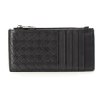 Bottega Veneta Leather Intrecciato Fragment Case Card Black