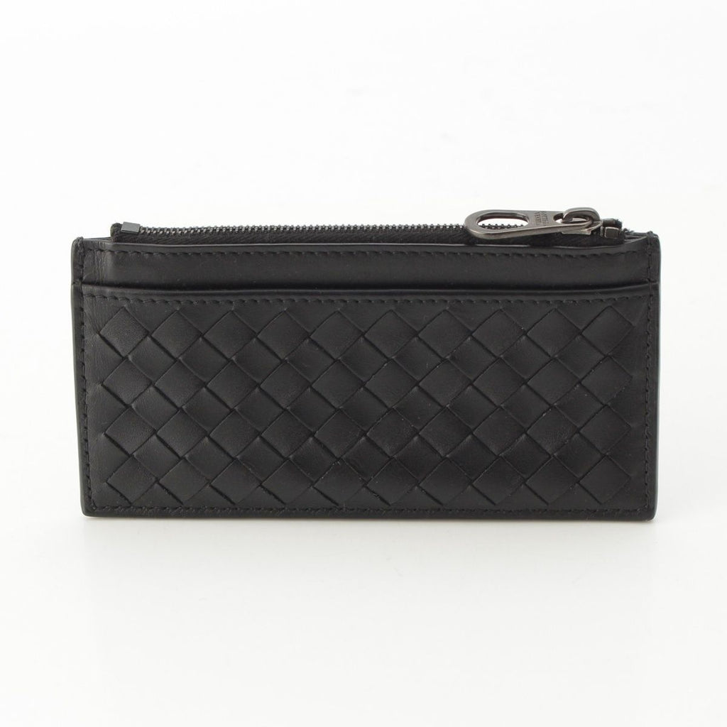 Bottega Veneta Leather Intrecciato Fragment Case Card Black — view 2