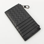 Bottega Veneta Leather Intrecciato Fragment Case Card Black — view 3