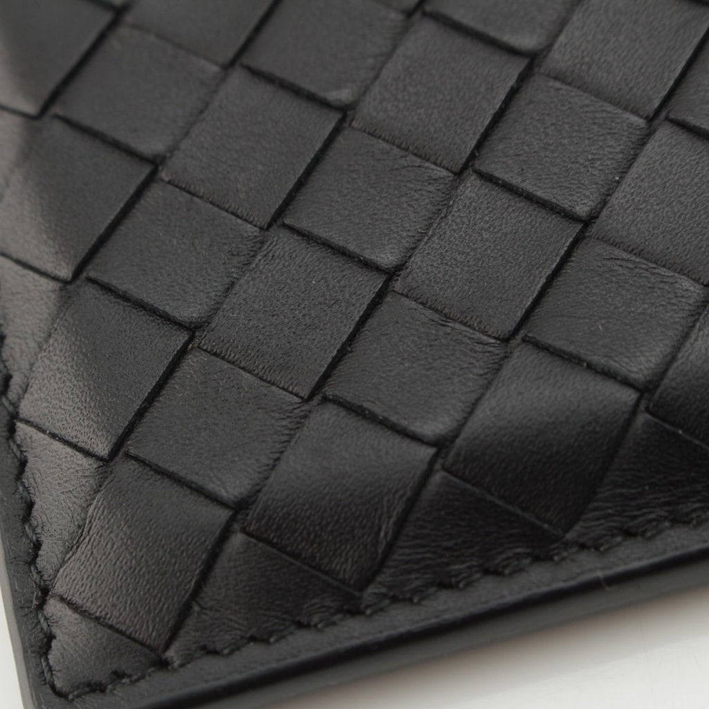 Bottega Veneta Leather Intrecciato Fragment Case Card Black — view 8
