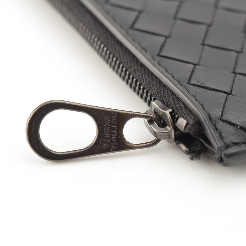 Bottega Veneta Leather Intrecciato Fragment Case Card Black — view 7