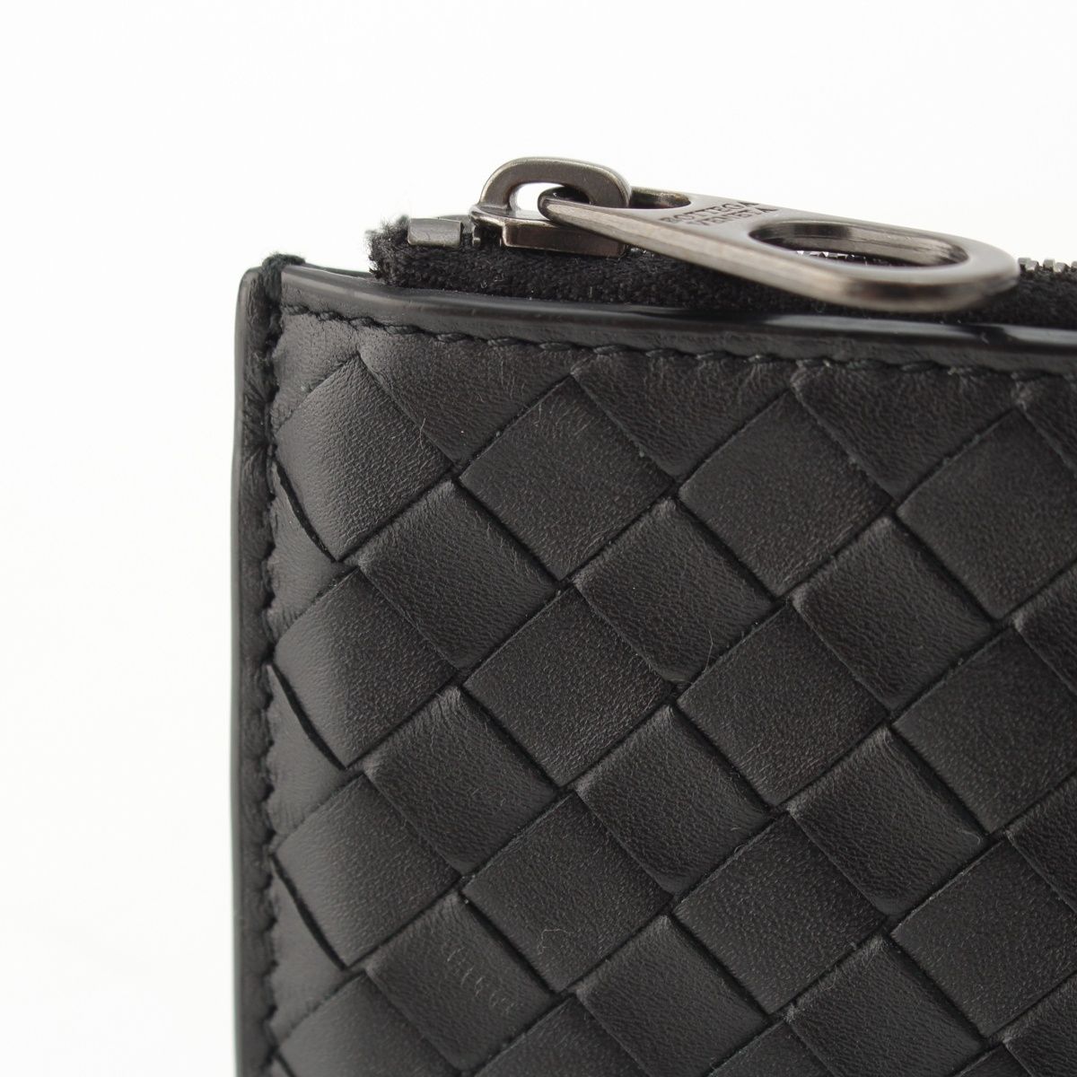 Bottega Veneta Leather Intrecciato Fragment Case Card Black — view 5