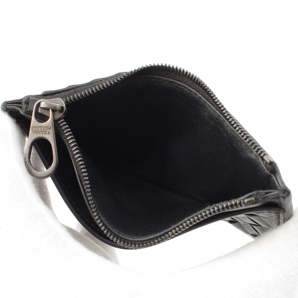 Bottega Veneta Leather Intrecciato Fragment Case Card Black — view 4